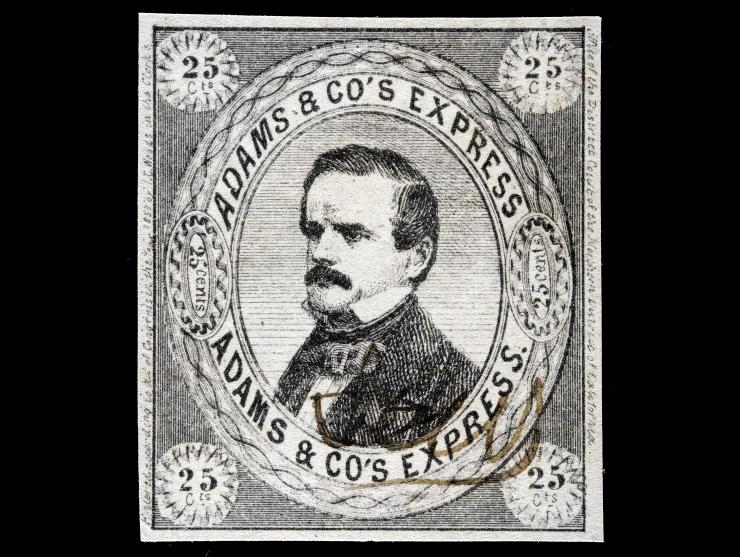 Adams & Co.'s Express 1L2, 25c Black, Unused